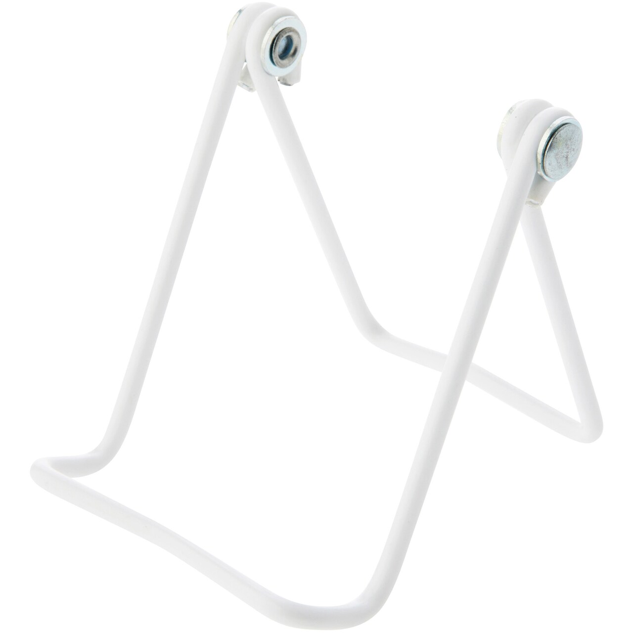 Bard's Adjustable Vinyl Covered White Wire Easel Stand, 3" H x 3" W x 3.25" D